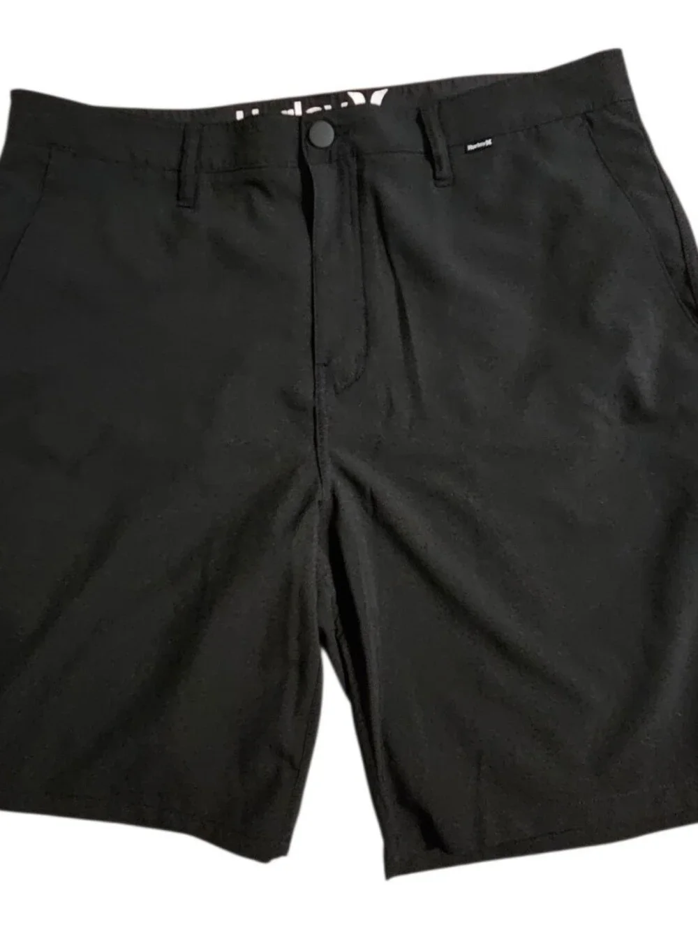Hurley Black Men's Flat-Front Casual Shorts
